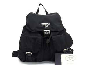 1円 ■極美品■ PRADA プラダ B2811F テスートナイロン リュックサック バックパック デイパック メンズ レディース ブラック系 BI6243