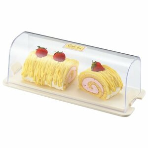 曙産業 ケーキフード 日本製 業務用品 ロールケーキがまるごと入るケース トレーの上でそのままケーキをカットできる