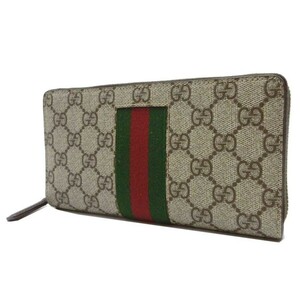 グッチ 長財布 GUCCI ウェビングライン GGスプリーム PVC アコーディオン ラウンドジップ 779870 KHN4N 9791 アウトレット レディース 