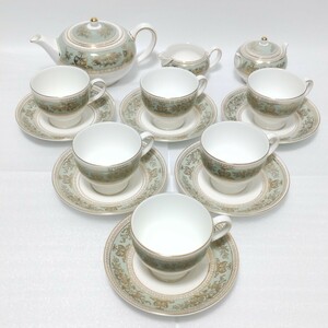 WEDGWOOD ウェッジウッド コロンビア セージグリーン カップ ソーサー ティーポット シュガーポット クリーマー A-638