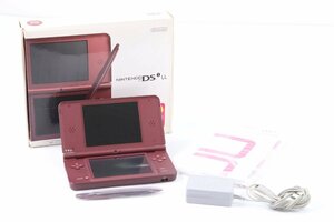 【ジャンク品】 任天堂 Nintendo ニンテンドー DSi LL UTL-001 本体 ワインレッド 箱付き ゲーム機 6271-KK　