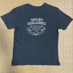 SIFURY バクプリ入り ロゴ ポケット Tシャツ M濃灰 レア シフリー