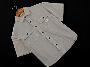 coen コーエン SMITH’S ストライプ シャツ size130cm/白ｘ黒 ■◆ ☆ egc9 子供服