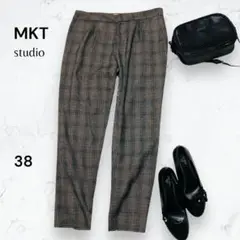 ［大特価］MKT studio スラックス 38 チェック柄　グレー