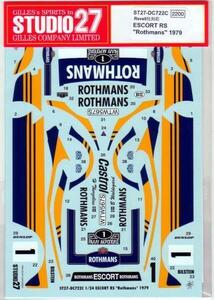 【STUDIO27】1/24 エスコートRS Rothmans