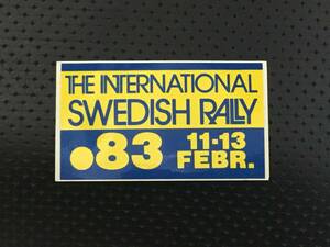 【SWEDISH RALLY】当時物ステッカー『 スエーデン ラリー／WRC 』1983年 個人出品