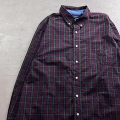 CHAPS　チャップス　チェックシャツ　ボタンダウンシャツ　BD　古着　XL