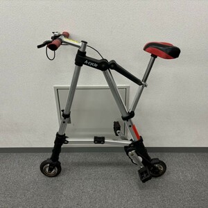 Z901-H32-102 ◇　折りたたみ自転車 A-cycle コンパクト 自転車 赤 黒 汚れあり