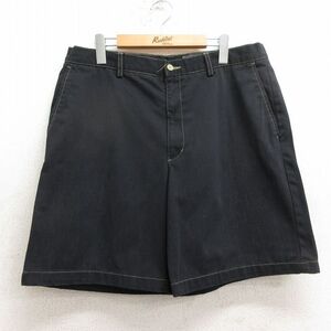 W35/古着 エディーバウアー ショート パンツ ショーツ メンズ 00s コットン 黒 ブラック 24may16 中古 ボトムス 短パン ショ