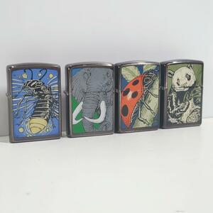 Barrett-Smythe Collection バレットスマイス ZIPPO ジッポー オイルライター 絶滅危惧種シリーズ 象 蛍 テントウムシ パンダ 4点セット