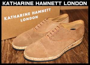  送料無料 特価即決【未使用】 KATHARINE HAMNETT LONDON ★ レースアップ シューズ (26.5cm) ★ キャサリンハムネット スエード 31715