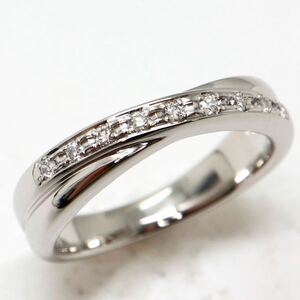 TASAKI(田崎真珠)《Pt900 天然ダイヤモンドリング》U 5.1g 約7.5号 0.07ct diamond ring 指輪 jewelry EB9/EC0