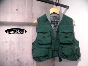 mont-bell モンベル1126136アジャスタブル フィッシングベストM/多機能ポケット 釣り 渓流 ジャケット/ダークフォレスト/メンズ/アウトドア