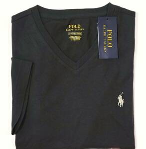 【新品】ラルフローレン ■ コットンVネックTシャツ ■ S ■ チャコールグレー POLO RALPH LAUREN 正規品