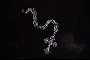 RARE 00s japanese label Y2K cross chain necklace ganda 14th addiction share spirit yasuyuki ishii IFSIXWASNINE lgb goa 