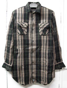 アンダーカバー UNDER COVER：チェック柄 ロング シャツ ジャケット （ ロングシャツ ネルシャツ シャツジャケット UNDER COVER Long shirt