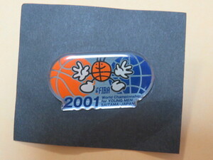 ＦＩＢＡ　非売品　2001　★世界大会　バスケット　★　ピンバッジ　ＦＩＢＡ★