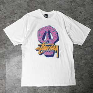 00s Old Stussy オールドステューシー スカルロゴTシャツ ホワイト 白 XL 80s 90s ビンテージ