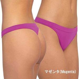 Tバック ショーツ 下着 パンツ ビキニ レディースショーツ 美尻 ブラジリアンカット　Lサイズ　マゼンタ(Magenta) 40600