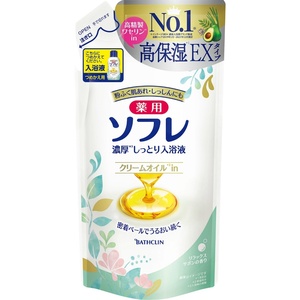 薬用ソフレ濃厚しっとり入浴液リラックスサボンの香りつめかえ用400ml × 12点