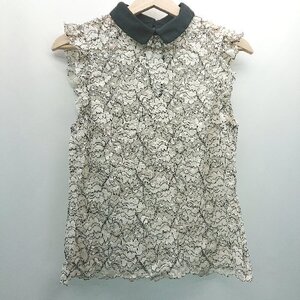 ◇ ZARA ザラ 花柄レース ガーリー 大人 ノースリーブ ブラウス サイズS アイボリー レディース E