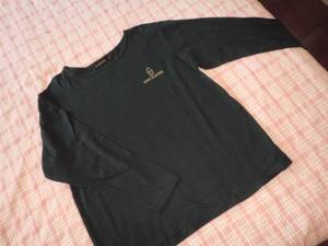 ★GIANNI VALENTINO ★長袖Tシャツ 胸元ロゴ刺繍付　黒