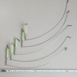 弓型天秤(大)5個/長さ30cm/テンビン/てんびん/スイベル/サルカン大物釣り/夜釣り/蛍光素材①