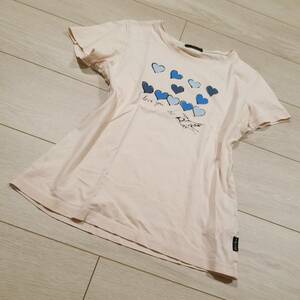 K242 最終値下げ UNIQLO ユニクロ グラフィック Tシャツ S レディース カットソー 半袖 ピンク系 綿100% コットン..