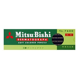 メール便発送 三菱鉛筆 色鉛筆油性ダーマト7600藍〔12本入〕 K7600.10 00071853