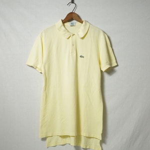 USA製 80s 90s IZOD Lacoste ラコステ 鹿の子 ポロシャツ L イエロー / ダックテール ビンテージ