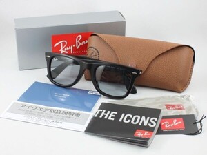 ケース茶 Ray-Ban レイバン RB2140F-601S/R5 52サイズ サングラス WAYFARER ウェイファーラー マットブラック ライトグレー 601SR5