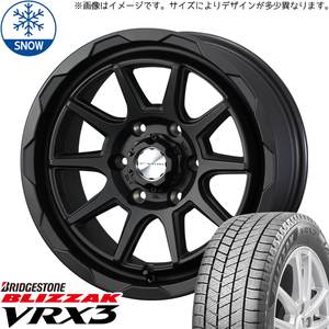 225/70R16 スタッドレスタイヤホイールセット ジムニーシエラ JB74 (BRIDGESTONE VRX3 & MUDVANCE06 5穴 139.7)