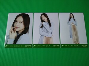 乃木坂46 【金川紗耶】 トラディショナル 生写真 ３種コンプ 2023.April - Ⅱ 2023年 4月 ランダム webshop限定