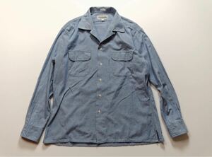 【L】INDIVIDUALIZED SHIRTS × Mojito × Beams + オープンカラーシャツ シャンブレー モヒート ビームス アブサンシャツ