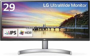 ☆LG59☆ LG 元箱 モニター ディスプレイ 29WK600-W 29インチ/21:9 ウルトラワイド/HDR対応/IPS 非光沢/HDMI×2、Dp/スピーカー搭載