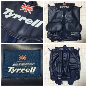 ※現状品 金具サビなどあり リュック Tyrrell club angle クラブ アングル ティレル タイレル ネイビー リュックサック バッグ f1 レース