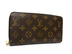 1円■美品■LOUIS VUITTON ルイヴィトン M60017 モノグラム ジッピーウォレット ラウンドファスナー 長財布 ウォレット ブラウン系 FF8927