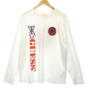 未使用品 ゲス 19AW GUESSx88RISING GUE88RISING Tシャツ 長袖 クルーネック ロンT バックプリント L 白 メンズ 【ベクトル 古着】