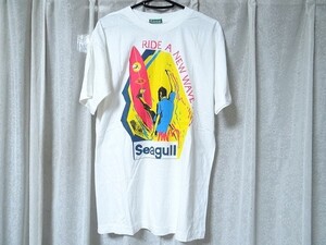 新品 70年代 ビンテージ Seagull オールドサーフ サーフィン 波乗り Tシャツ レトロ 昭和 当時物