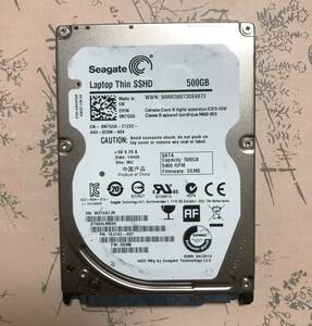 Seagate Laptop Thin SSHD 500GB ST500LM000◆SSHD 500GB◆2.5 インチ SATA 動作品