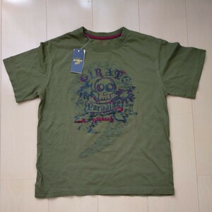 オシュコシュ　140cm 半袖Tシャツ 子供　キッズ　ジュニア　新品未使用　タグ付き　カーキ　OSHKOSH　男の子　プリントTシャツ