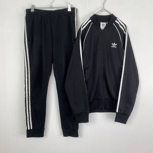 アディダス　ジャージ　セットアップ　adidas　黒　人気　L