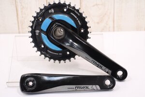 ★SRAM スラム RIVAL 172.5mm 36T 1s POWER2MAX 両足計測パワーメータークランクセット BCD:110mm チェーンリング換装