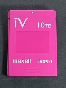 ★送料無料★　1TB　iVDR-S　カセットハードディスク　マクセル/maxell　濃いピンク　1TB　HDD　アイヴィ　動作品　M-VDRS IVDRS Wooo対応 