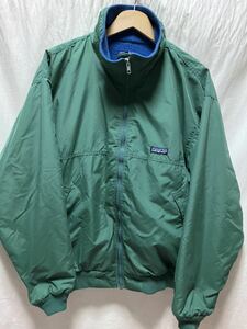 美品 patagonia シェルドシンチラジャケット L アメリカ製 廃番希少品 フリース コーチジャケット ナイロン インファーノ surf Rタグ