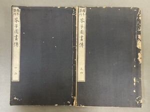 AW228「芥子園画伝」2冊4巻 大正12年 図本叢刊会 (検骨董書画掛軸巻物拓本金石拓本法帖古書和本唐本漢籍書道中国