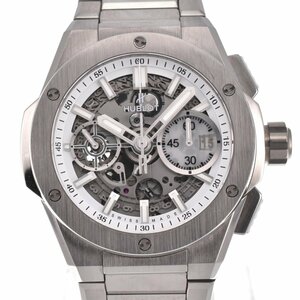 △ ウブロ HUBLOT 451.NE.2010.NX.JPN ビッグバン インテグレーテッド クロノグラフ チタン 自動巻き メンズ 良品 箱付き G#128380