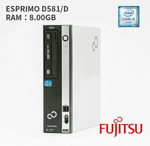 FUJITSU ESPRIMO D581/D Core i5 -2400 3.1GHz メモリ8G！　Bios起動確認済み！　一ヵ月品質保証！