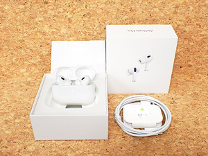 【中古】Apple 純正 AirPods Pro 第2世代 MQD83J/A 本体 付属品付き(PKA1369-1)