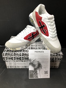 未使用極美品 PREMIATA ZACZAC VAR,4558 White/Red プレミアータ ホワイト/レッド ZACZAC 4558 SIZE,41 メンズ スニーカー シューズ